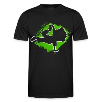Breakdance Dancers - Men's Functional T-Shirt - black - Front - AI Model Male 178 dark (178cm)