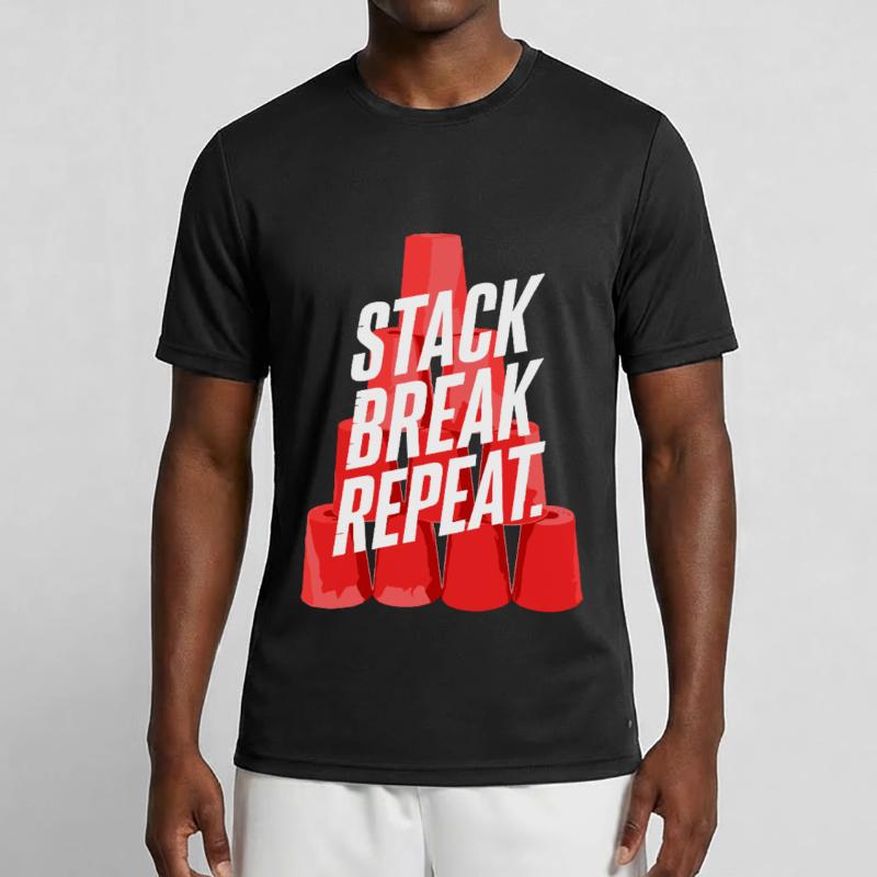 Stack Break Repeat Stacking Cups Speed Stacker Männer Funktions-T-Shirt