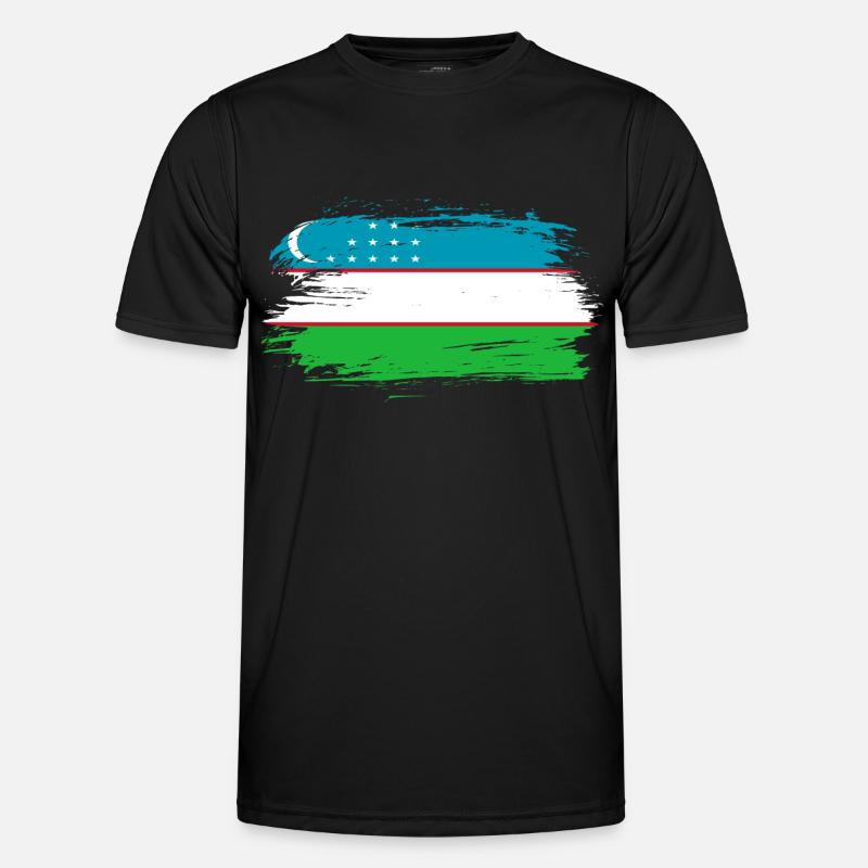 Drapeau drapeau Ouzbékistan T-shirt sport Homme