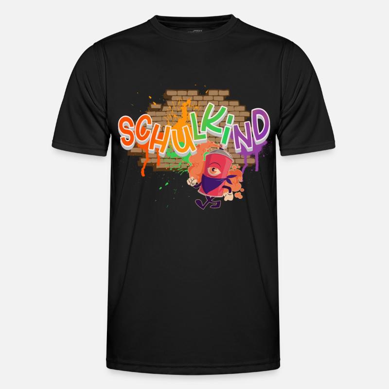 Schulkind Graffiti Einschulung Männer Funktions-T-Shirt