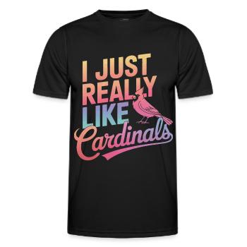 Kardinal Rotkardinal Vogel Roter Kardinal - Männer Funktions-T-Shirt - Schwarz - Vorne - AI Model Male 178 dark (178cm)