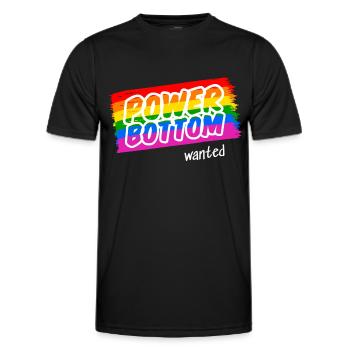 Horny Top veut un Power Bottom - T-shirt sport Homme - noir - Devant - AI Model Male 178 dark (178cm)