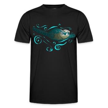 Wasserschildkröte - Männer Funktions-T-Shirt - Schwarz - Vorne - AI Model Male 178 dark (178cm)