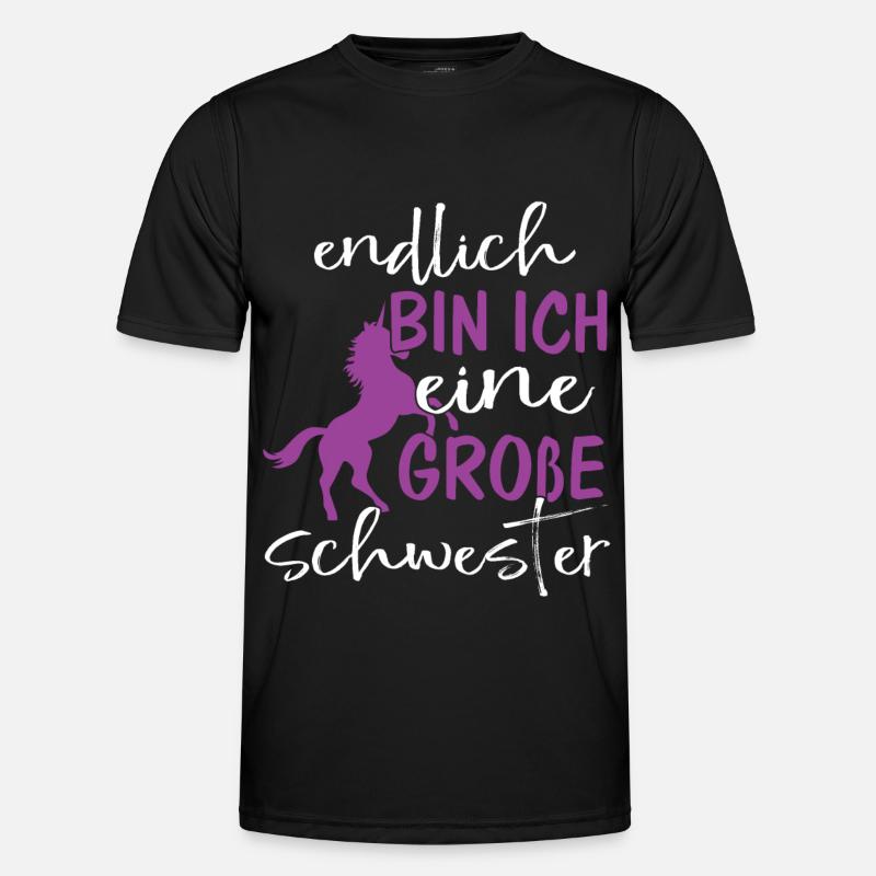 Endlich bin ich eine große Schwester Männer Funktions-T-Shirt