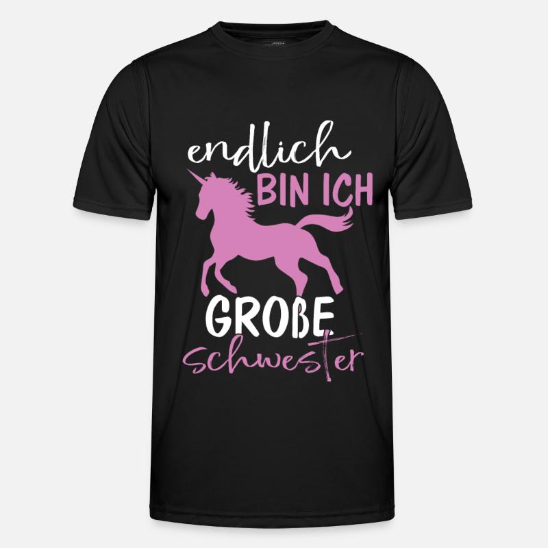 Endlich bin ich große Schwester Männer Funktions-T-Shirt