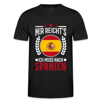 Mir reichts Ich muss nach Spanien Urlaub Geschenk - Männer Funktions-T-Shirt - Schwarz - Vorne - AI Model Male 178 dark (178cm)