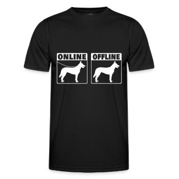 Hollandse Herder Sort chien de berger hollandais - T-shirt sport Homme - noir - Devant - AI Model Male 178 dark (178cm)