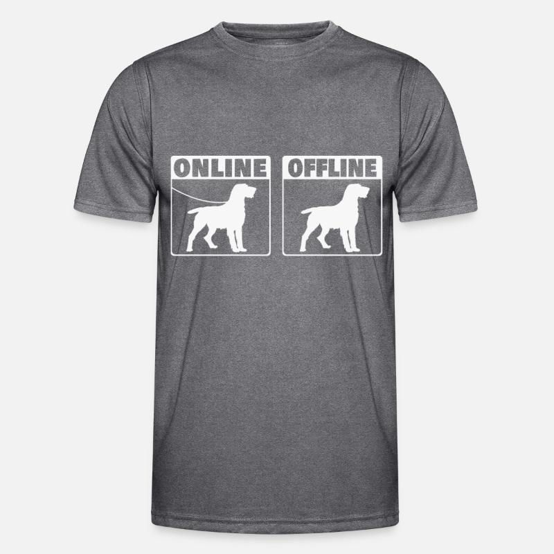 Deutsch Drahthaar Online German Wirehaired Männer Funktions-T-Shirt