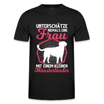 Kleiner Münsterländer Besitzerin Frau - Männer Funktions-T-Shirt - Schwarz - Vorne - AI Model Male 178 dark (178cm)