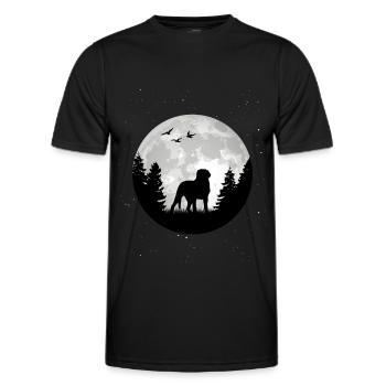 Appenzeller Sennenhund lune forêt chien suisse - T-shirt sport Homme - noir - Devant - AI Model Male 178 dark (178cm)