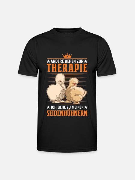 Seidenhuhn Therapie Seidenhühner Silkie Huhn - Männer Funktions-T-Shirt - Schwarz