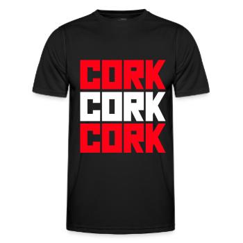 Cork GAA Hurling Ireland - Men's Functional T-Shirt - black - Front - AI Model Male 178 dark (178cm)
