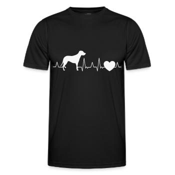 Brandlbracke Heartbeat Bracke Chien de chasse - T-shirt sport Homme - noir - Devant - AI Model Male 178 dark (178cm)