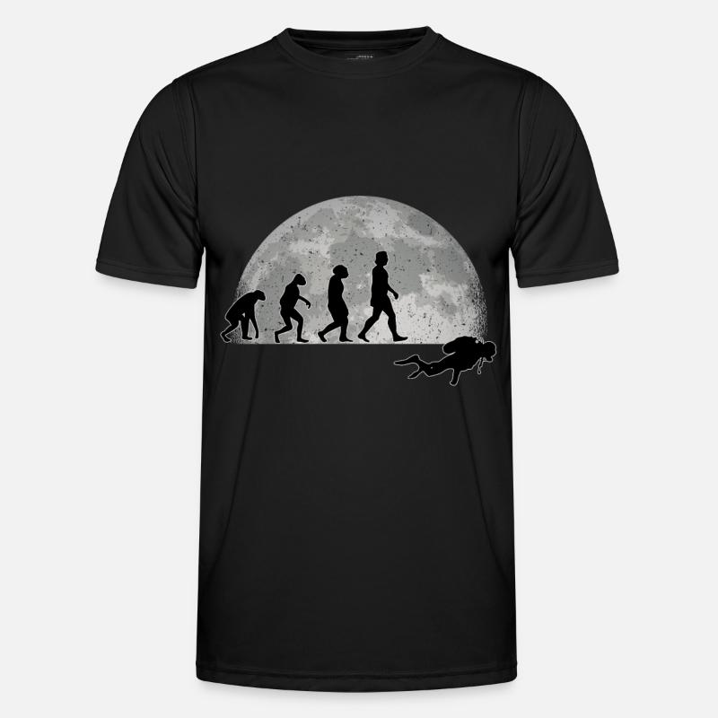 Plongeur Evolution Lune Plongée plongée plongée en apnée T-shirt sport Homme