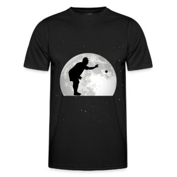 Boccia Lune Pétanque Pétanque - T-shirt sport Homme - noir - Devant - AI Model Male 178 dark (178cm)