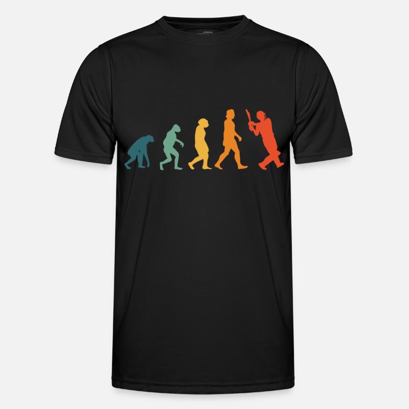Cricket Evolution Retro Cricketspieler Männer Funktions-T-Shirt