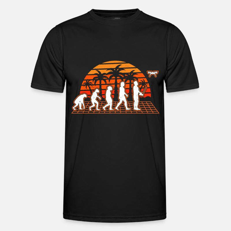 Drone Evolution Sunset Drone Pilot Quadcopter Men's Functional T-Shirt