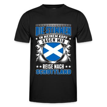 Schottland Stimmen Schottische Flagge Scotland - Männer Funktions-T-Shirt - Schwarz - Vorne - AI Model Male 178 dark (178cm)