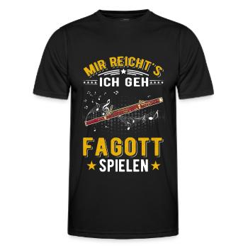 Mir reichts Ich geh Fagott spielen Fagottist - Männer Funktions-T-Shirt - Schwarz - Vorne - AI Model Male 178 dark (178cm)