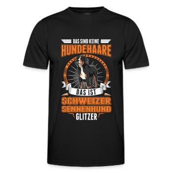 Großer Schweizer Sennenhund Glitzer - Männer Funktions-T-Shirt - Schwarz - Vorne - AI Model Male 178 dark (178cm)