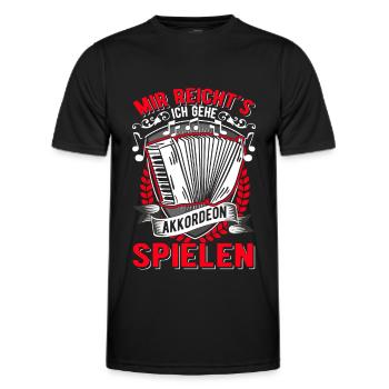 Mir reicht's Ich gehe Akkordeon spielen - Männer Funktions-T-Shirt - Schwarz - Vorne - AI Model Male 178 dark (178cm)