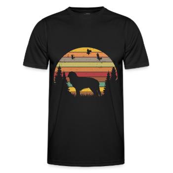 Hovawart Retro Vintage - Men's Functional T-Shirt - black - Front - AI Model Male 178 dark (178cm)