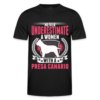 Presa Canario Frau Dogo Canario - Männer Funktions-T-Shirt - Schwarz - Vorne - AI Model Male 178 dark (178cm)