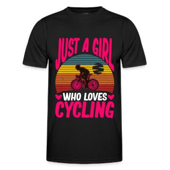 Juste une fille qui aime faire du vélo fille - T-shirt sport Homme - noir - Devant - AI Model Male 178 dark (178cm)