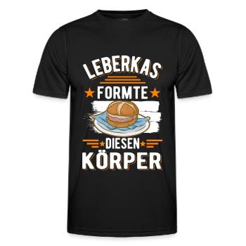 Leberkas formte diesen Körper Leberkäse - Männer Funktions-T-Shirt - Schwarz - Vorne - AI Model Male 178 dark (178cm)