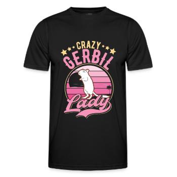 Crazy Gerbil Lady Racing Rat Gerbil - T-shirt sport Homme - noir - Devant - AI Model Male 178 dark (178cm)