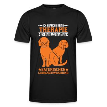 Bayerischer Gebirgsschweißhund Therapie BGS - Männer Funktions-T-Shirt - Schwarz - Vorne - AI Model Male 178 dark (178cm)
