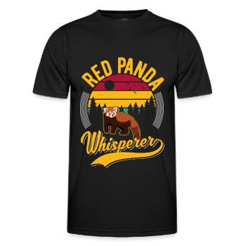 Red Panda Whisperer Roter Panda - Männer Funktions-T-Shirt - Schwarz - Vorne - AI Model Male 178 dark (178cm)
