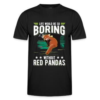 Life would be so boring without Red Pandas - Men's Functional T-Shirt - black - Front - AI Model Male 178 dark (178cm)