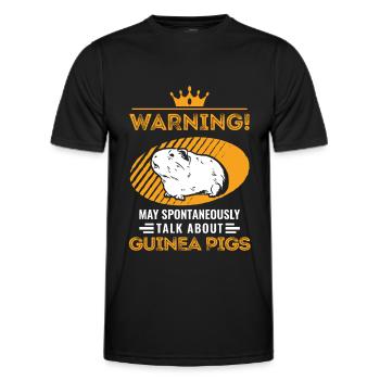 Cochon d’Inde Cadeau Cochon d’Inde - T-shirt sport Homme - noir - Devant - AI Model Male 178 dark (178cm)