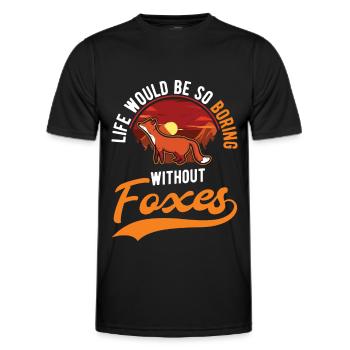 La vie serait si ennuyeuse sans Foxes Fuchs - T-shirt sport Homme - noir - Devant - AI Model Male 178 dark (178cm)
