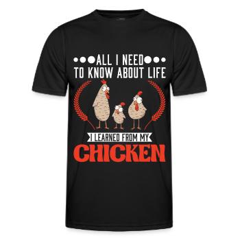 Poulet Disant Poulet Poulet Poulet - T-shirt sport Homme - noir - Devant - AI Model Male 178 dark (178cm)