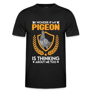 Pigeon Pigeon Fancier City Pigeon - Men's Functional T-Shirt - black - Front - AI Model Male 178 dark (178cm)
