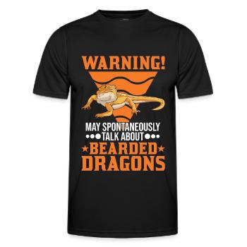 Dragon barbu Cadeau Dragon barbu - T-shirt sport Homme - noir - Devant - AI Model Male 178 dark (178cm)