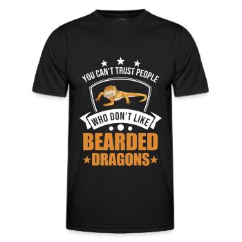 Dragon barbu Cadeau Dragon barbu - T-shirt sport Homme - noir - Devant - AI Model Male 178 dark (178cm)