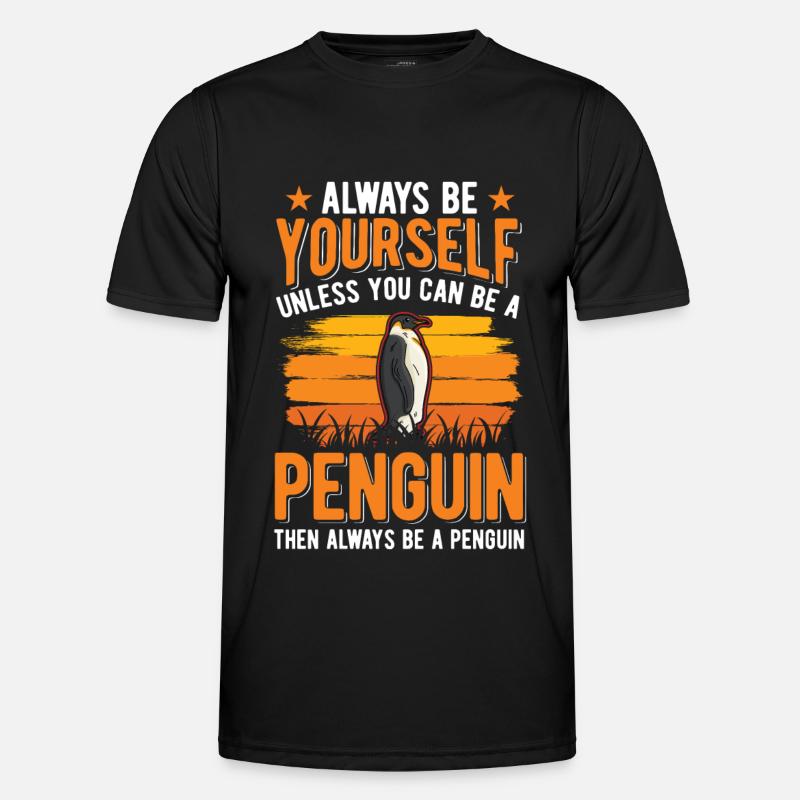 Pinguin Penguin - Männer Funktions-T-Shirt - Schwarz