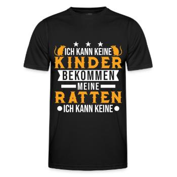 Rattenbesitzer Geschenk Ratte - Männer Funktions-T-Shirt - Schwarz - Vorne - AI Model Male 178 dark (178cm)