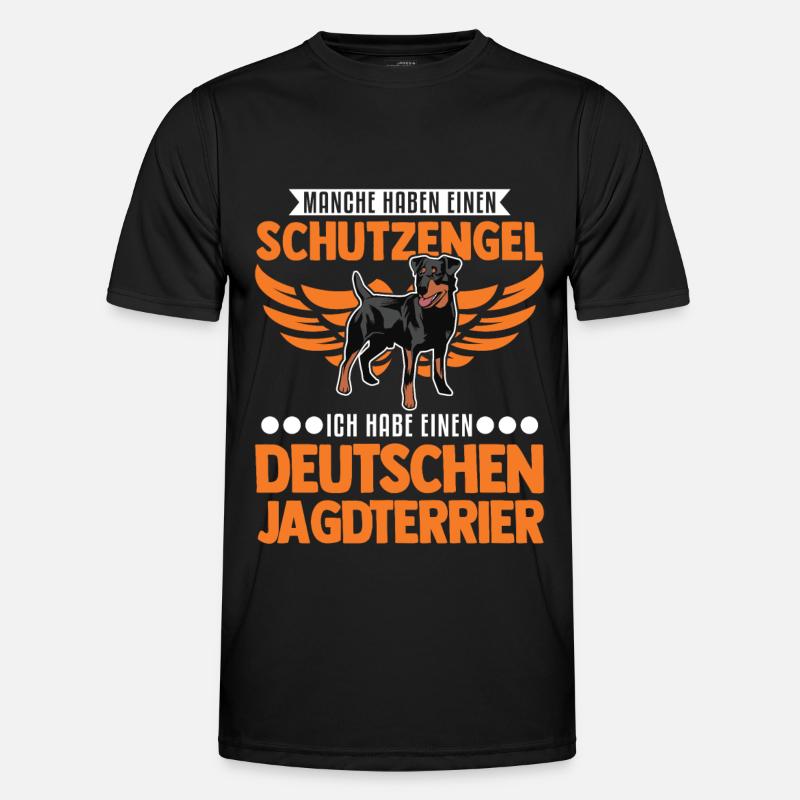 Deutscher Jagdterrier Schutzengel Männer Funktions-T-Shirt