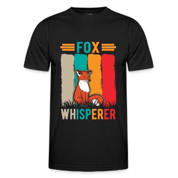 Fuchs Flüsterer Fox Whisperer - T-shirt sport Homme - noir - Devant - AI Model Male 178 dark (178cm)