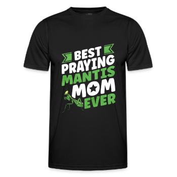 Best Praying Mantis Mom Ever Gottesanbeterin - Männer Funktions-T-Shirt - Schwarz - Vorne - AI Model Male 178 dark (178cm)