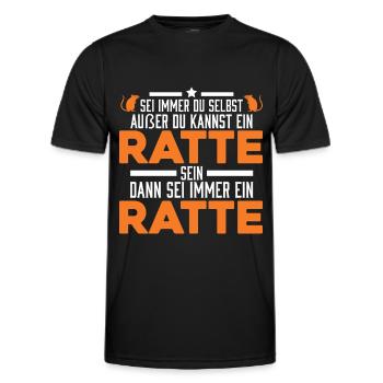 Sei immer du selbst Außer du kannst ein Ratte - Männer Funktions-T-Shirt - Schwarz - Vorne - AI Model Male 178 dark (178cm)