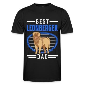 Best Leonberger Dad - Men's Functional T-Shirt - black - Front - AI Model Male 178 dark (178cm)