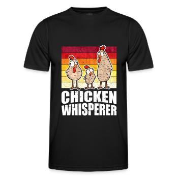 Hühner Flüsterer Chuchoteur de poulet - T-shirt sport Homme - noir - Devant - AI Model Male 178 dark (178cm)