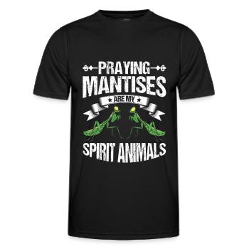 Praying Mantis Mantis Mantis Mantis Mantis Mantis - Men's Functional T-Shirt - black - Front - AI Model Male 178 dark (178cm)
