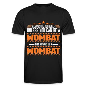 Soyez toujours vous-même à moins que vous ne puissiez être un Wombat - T-shirt sport Homme - noir - Devant - AI Model Male 178 dark (178cm)