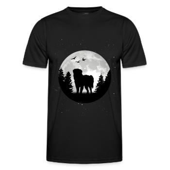Leonberger Moon - Men's Functional T-Shirt - black - Front - AI Model Male 178 dark (178cm)